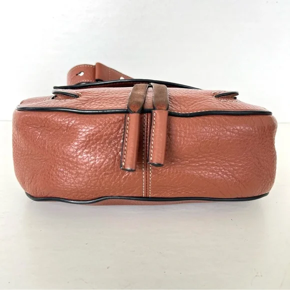 ♦️SOLD♦️MARC JACOBS Maverick Pebble Leather Flap w Suede Ties Saddle Shoulder - Picture 11 of 16